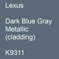 Preview: Lexus, Dark Blue Gray Metallic (cladding), K9311.